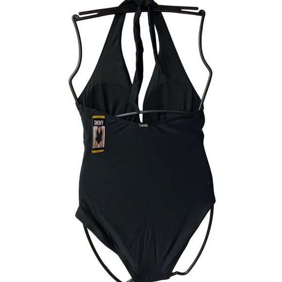DKYN LADIES SWIMSUIT HALTER 4 way stretch TUMMY CONTROL MD NWT - Picture 9 of 9